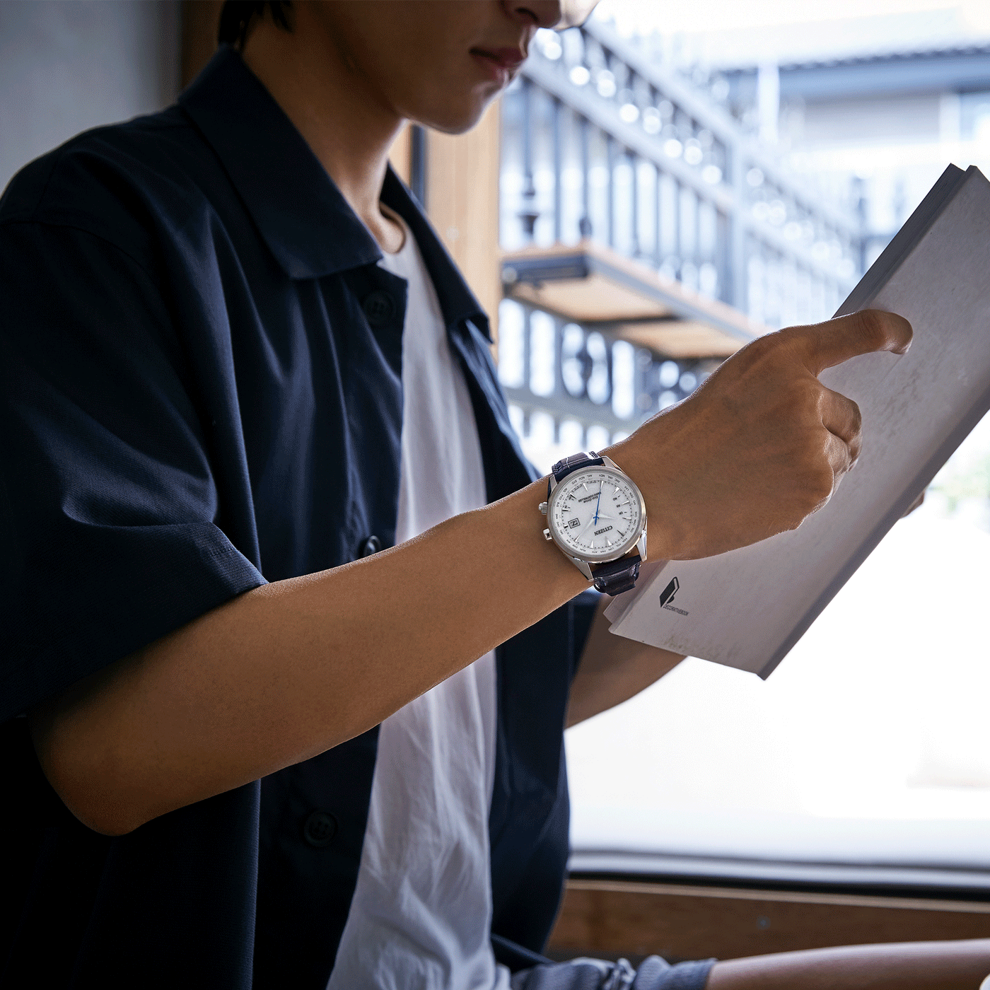 Citizen CB0270-10A นาฬิกาผู้ชาย Eco-Drive Perpetual World Time Men's Watch