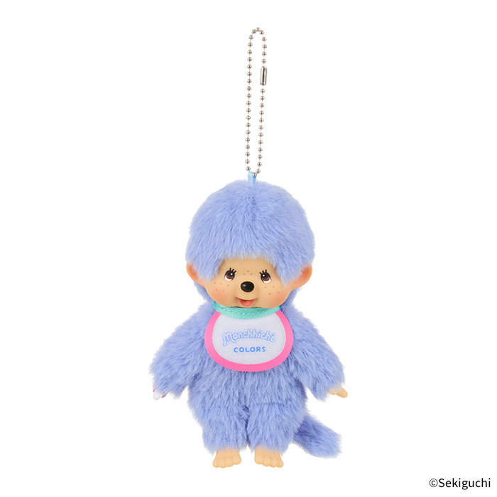 [PRE-ORDER] พวงกุญแจ ตุ๊กตา ม่อนชิชิ สีบลู Monchhichi COLORS Keychain Blue Size SS นำเข้าจากญี่ปุ่น モンチッチCOLORS キーチェーン ブルー