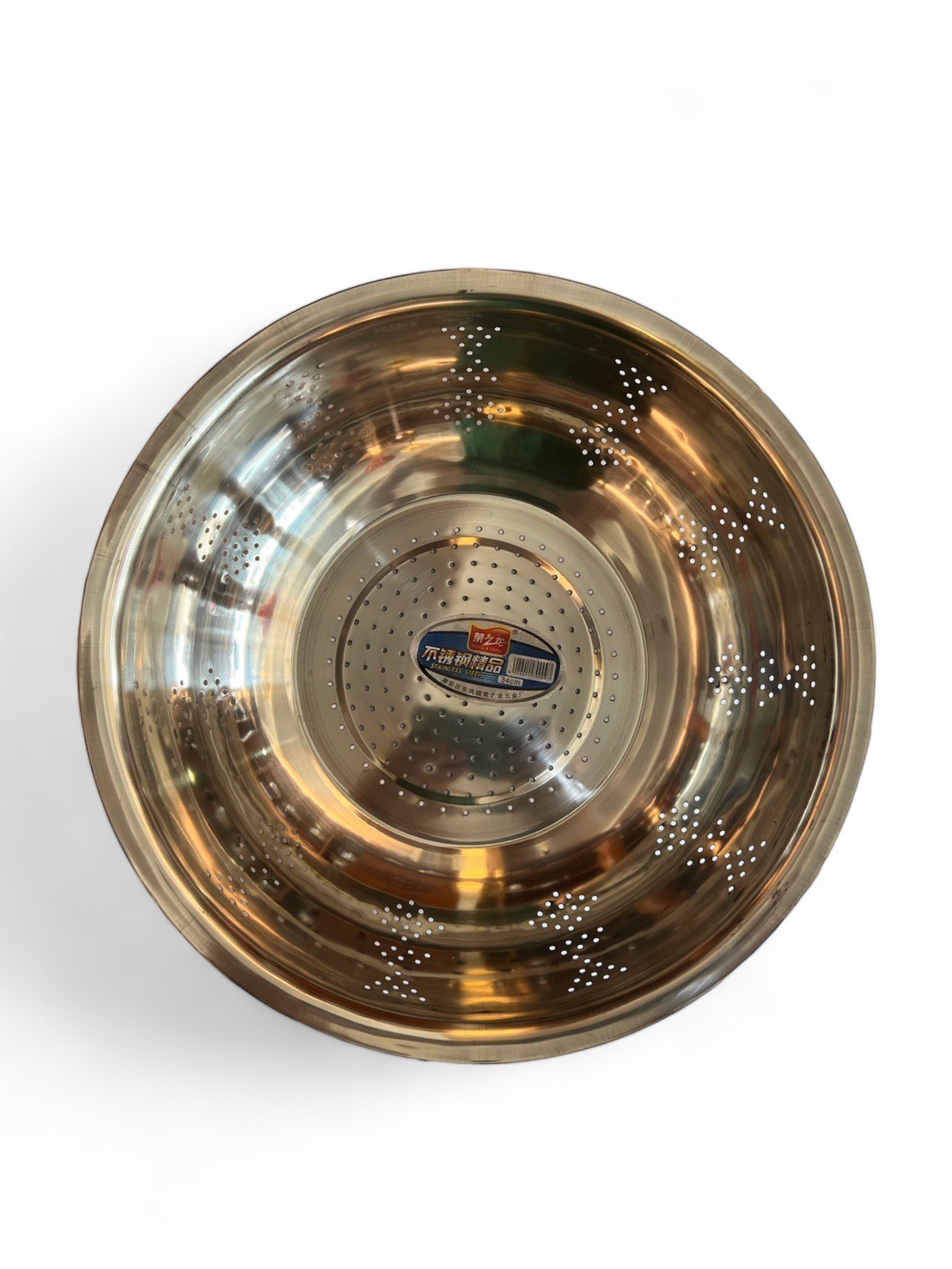 ถาดล้างไข่มุกไม่มีหู 34cm Stainless steel shieves bowl 34cm