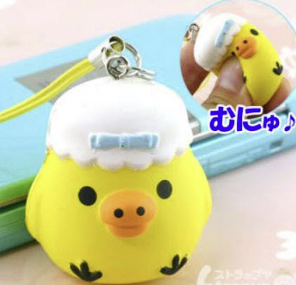 ตุ๊กตาห้อยมือถือ Kiiroitori สไตล์ Squishy
