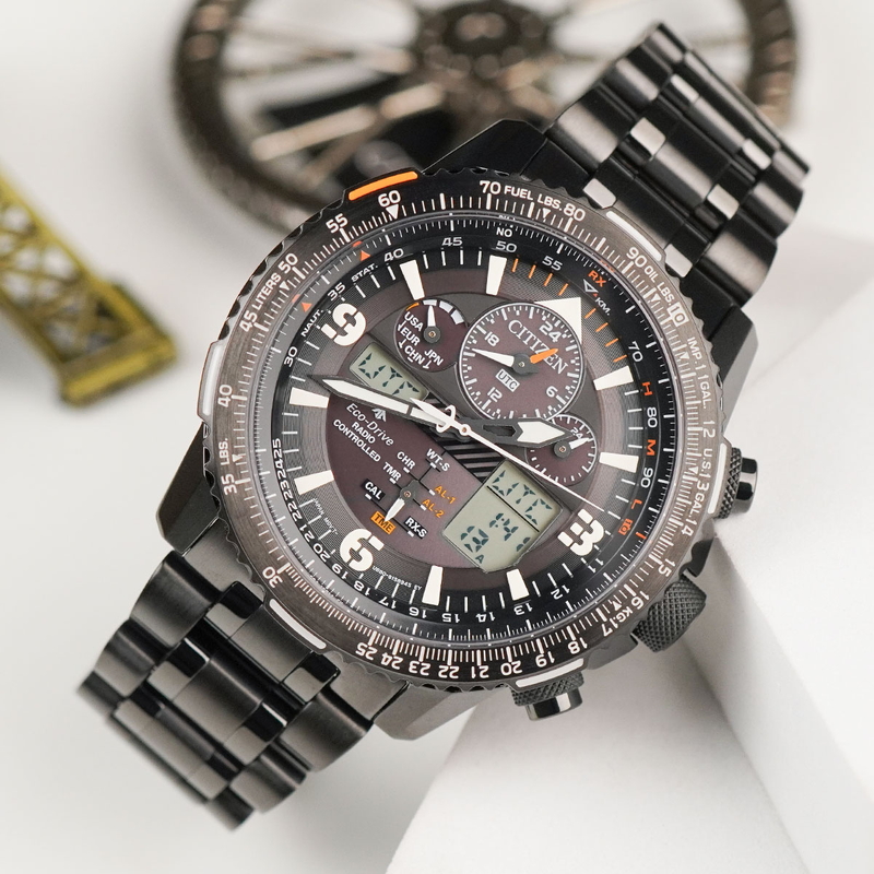 Citizen JY8085-81E นาฬิกาผู้ชาย Promaster Eco-Drive Radio Controlled Analog Digital Men's Watch