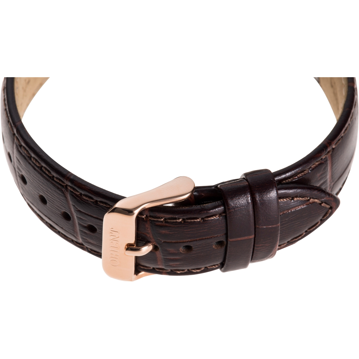 Orient RA-AG0001S10B นาฬิกาผู้ชาย Bambino 5 Open-Heart Automatic Rose-Gold Men's Watch