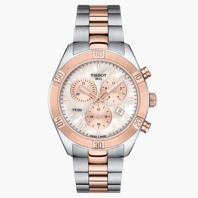 Tissot T101.917.22.151.00 นาฬิกาผู้หญิง PR 100 Sport Chic Chronograph Quartz Women's Watch