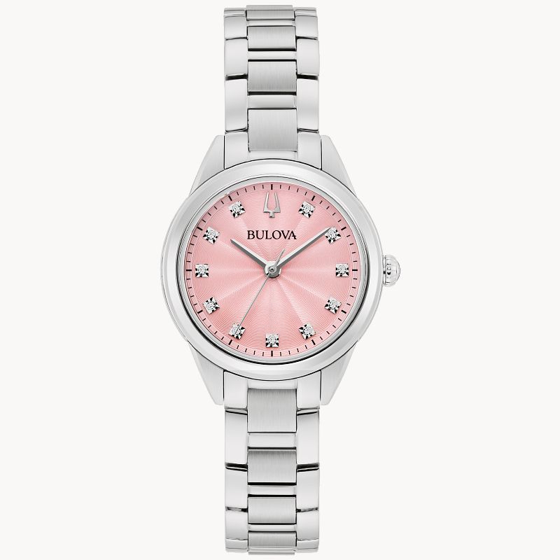 Bulova 96P249 นาฬิาผู้หญิง 11 diamonds Quartz Women's Watch