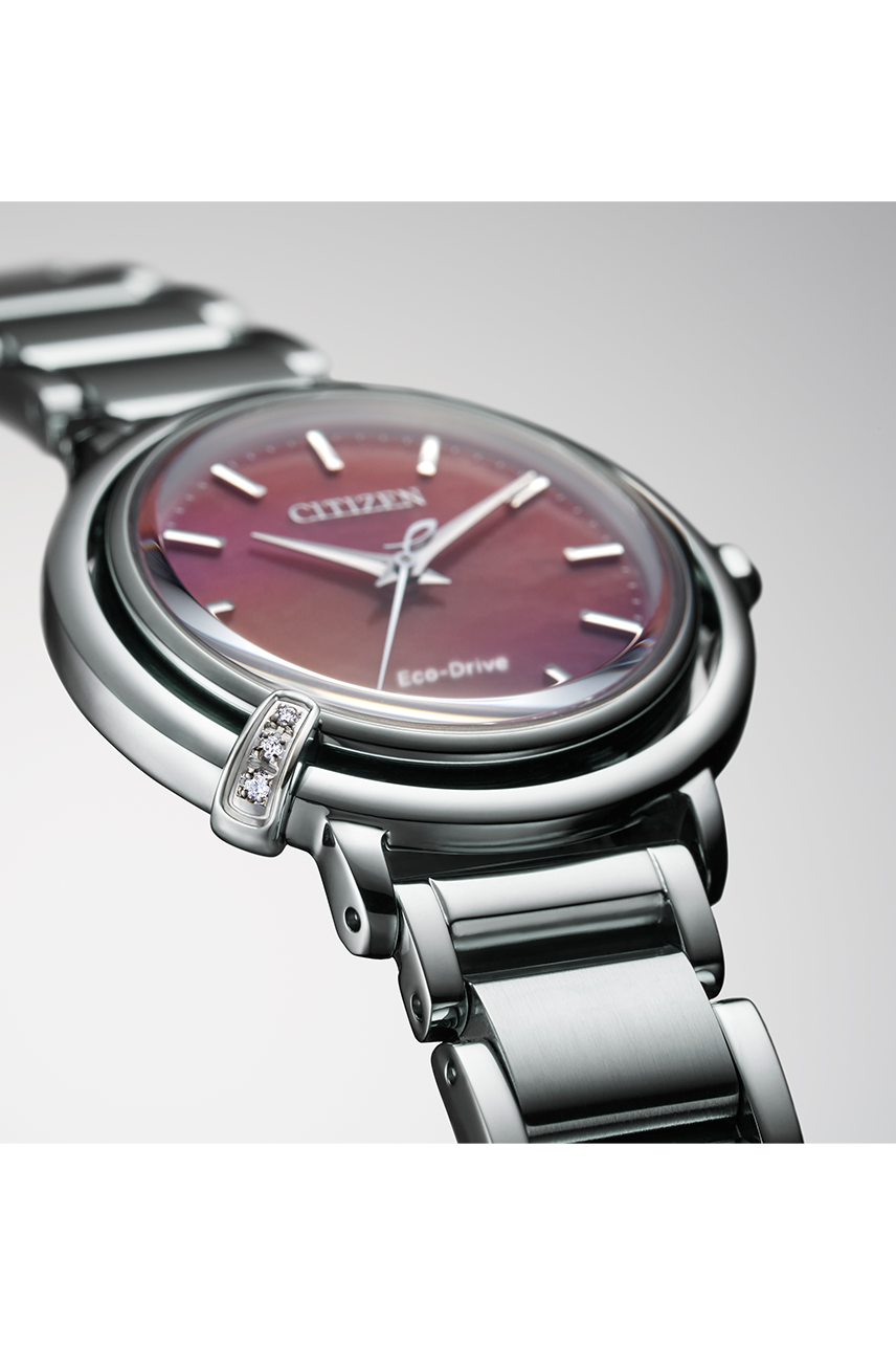 Citizen EM1090-78X นาฬิกาผู้หญิง Eco-Drive Diamond 3 Pcs Women's Watch + Leather Strap