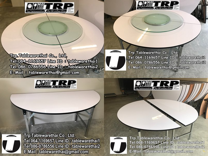 Lazy Susan 懒惰的苏珊 旋转底座 食品转盘 เลซี ซูซาน จาน หมุน โต๊ะจีน จานหมุน อลูมเนียม หรือ ฐานรองหมุน ขนาด 40-50 นิ้ว และ แผ่นไม้กลม ขนาด 220 ซม.หนา 20 มม.สำหรับ โต๊ะกลม ขนาด 300 ซม