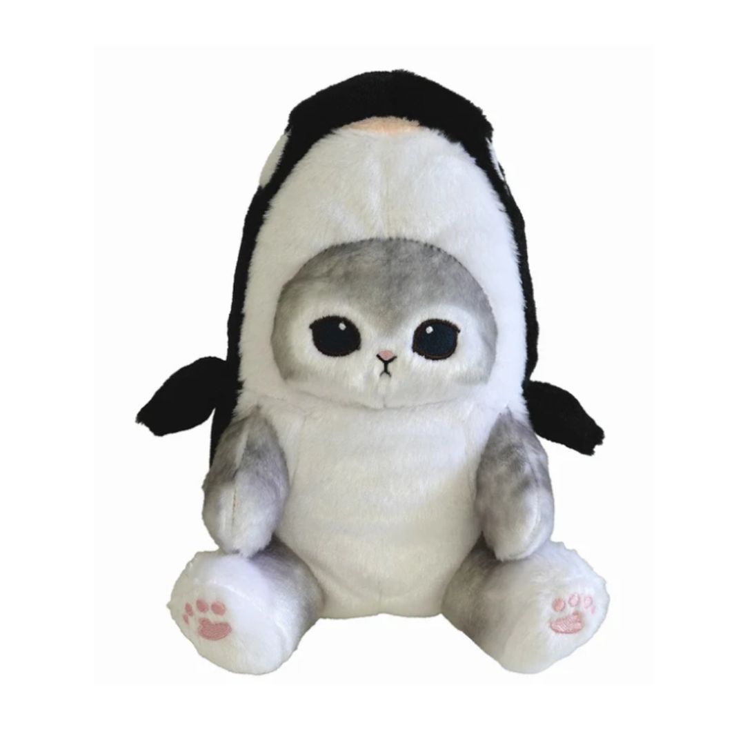 [PRE-ORDER] ตุ๊กตา แมวโมฟุ ปลาวาฬเพชรฆาต Mofusand Orca Size 20 x 17 x 19 cm นำเข้าจากญี่ปุ่น โมฟุซาน mofu mofusand ぽてたまぬいぐるみ(シャチにゃん・グレー)