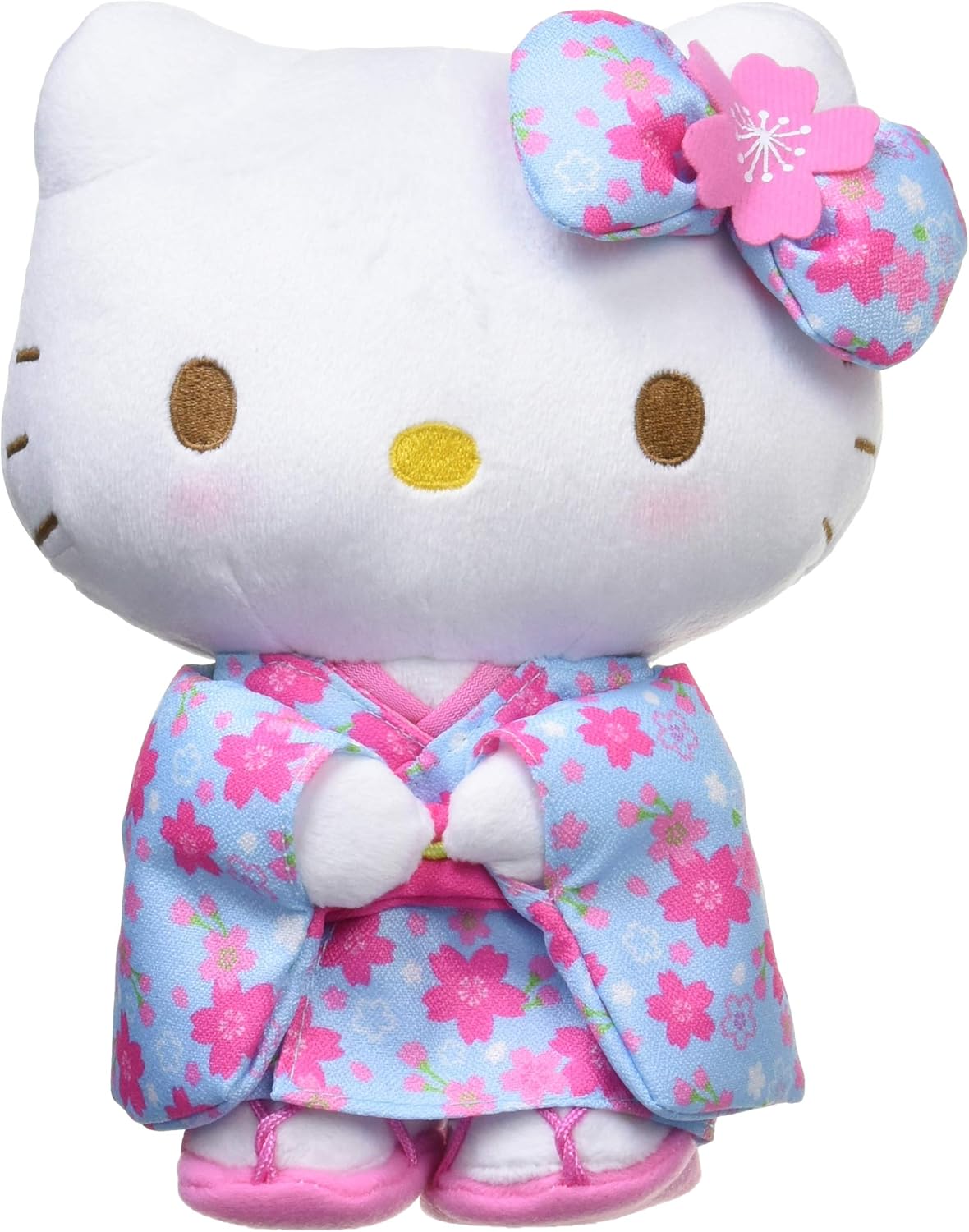 [PRE-ORDER] ตุ๊กตา คิตตี้ กิโมโน ซากุระ Hello Kitty Kimono Sakura Size S นำเข้าจากญี่ปุ่น サンリオ ハローキティ 桜着物シリーズ 水色 ぬいぐるみ Sサイズ 098467-17
