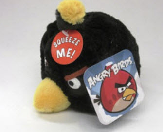 Angry birds สีดำ ขนาด 5 นิ้ว ร้องได้