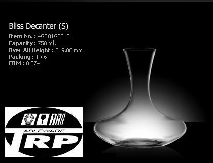 โถแก้วคาราฟ,ดีแคนเตอร์,Carafe,Decanters,รุ่น 4GB01G0016,ความจุ 1000 ml,Ocean Glass,Tableware,Thai แพ็ค1/6ใบ,กล่อ
