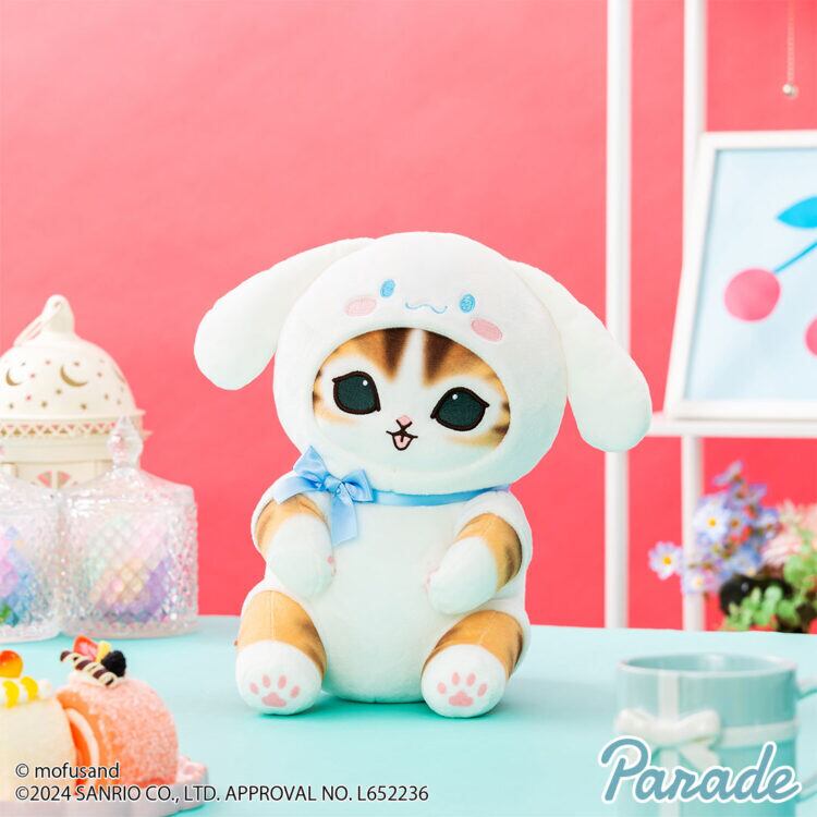 [PRE-ORDER] ตุ๊กตา Mofusand Cinnamoroll Cat แมวโมฟุ ชินนามอนโรล ขนาด สูง 24 cm mofusand × サンリオキャラクターズ BIGぬいぐるみ