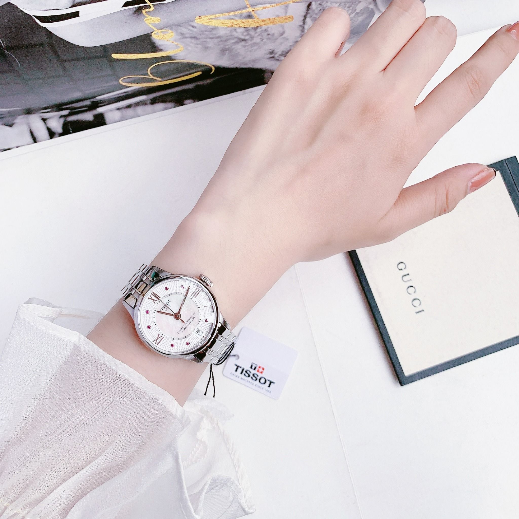 Tissot T099.207.11.113.00 นาฬิกาผู้หญิง Tissot รุ่น T0992071111300, T-Classic Chemin Des Tourelles Powermatic 80 Women's Watch