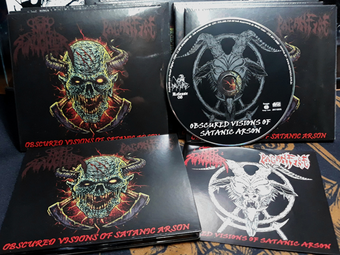 NUNSLAUGHTER/PAGANFIRE'Obscured Visions Of Satanic Arson' DIGI-CD