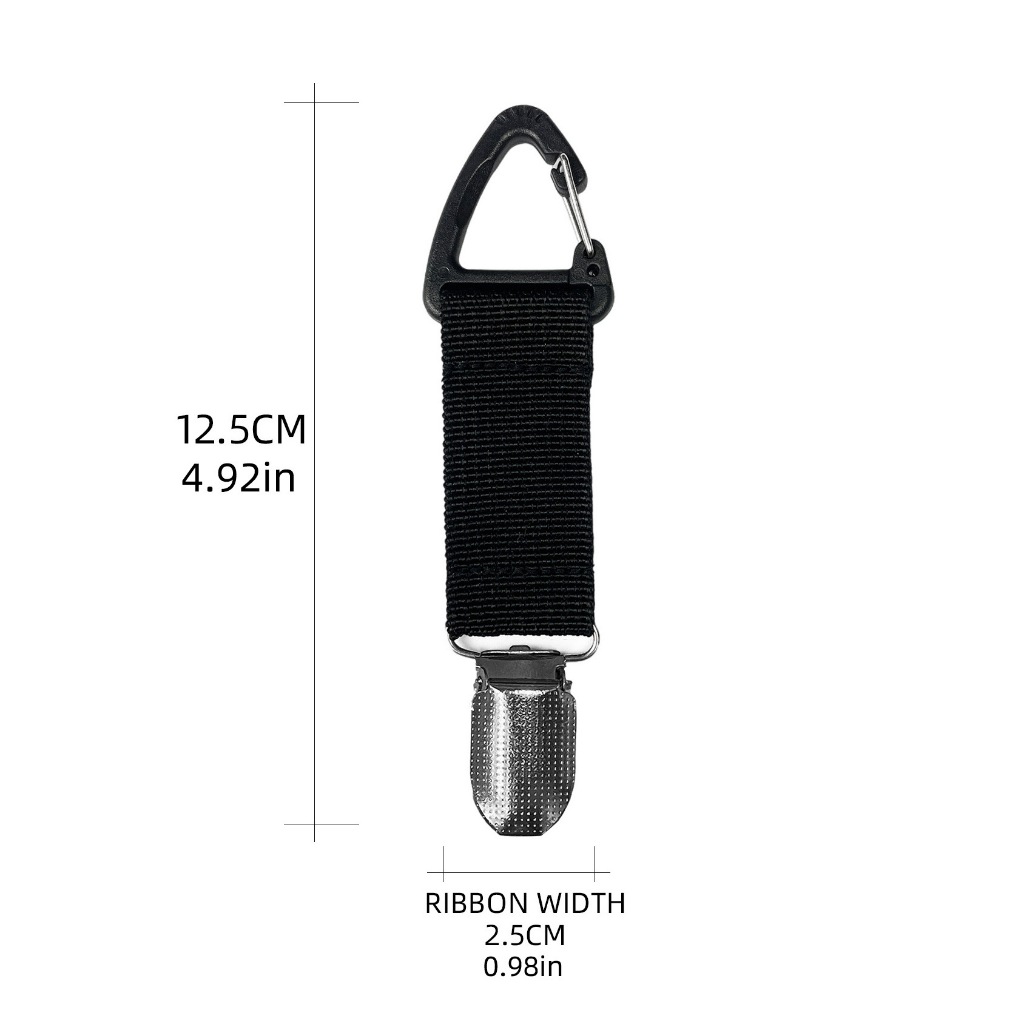 คลิปหนีบหมวกพกพา สำหรับติดกระเป๋า มีตะขอคล้อง