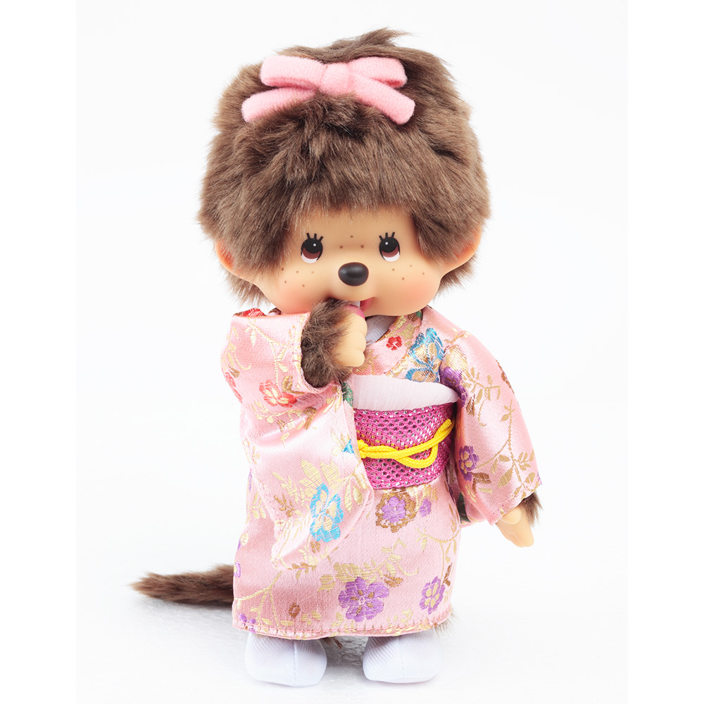 [PRE-ORDER] ตุ๊กตา ม่อนชิชิ กิโมโน สีชมพู Size S ม่อนชิชิจัง Monchhichi 14 x 8 x 21 cm นำเข้าจากญี่ปุ่น オリジナル お着物モンチッチ 女の子（ピンク） IPM-17-Z