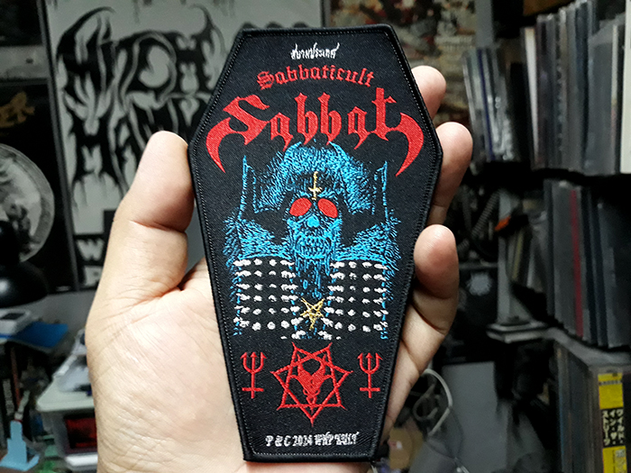 SABBAT 'Sabbaticult' Woven Patches (Coffin Shape)