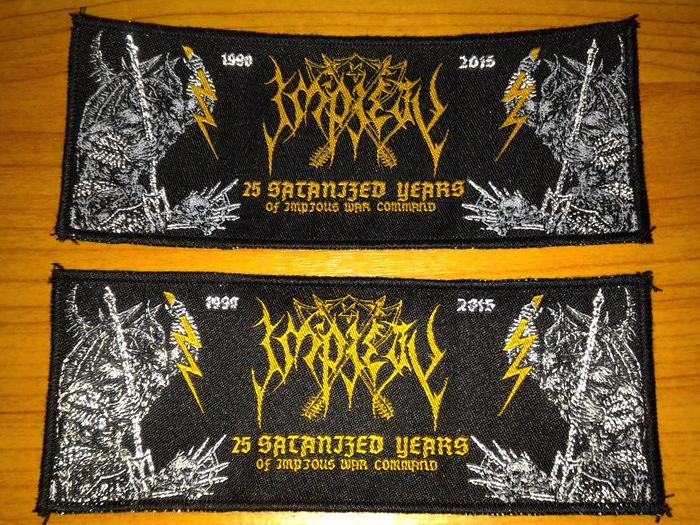 IMPIETY'25 Satanized Years....' Woven Patch. (strip) (อาร์มแบบทอ/แบบยาว)