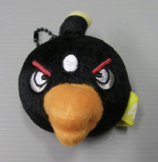 พวงกุญแจ Angry Birds นกสีดำ ขนาด 2.5 นิ้ว