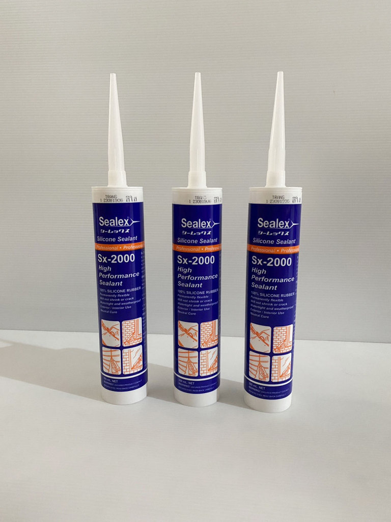 Sealex ซิลิโคน ยาแนว SX-2000 สีใส สีขาว ไร้กรด ประสิทธิภาพสูง ขนาด 300ml. แท้100%