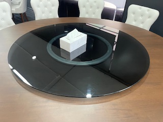 Round Table 圆桌会议 餐桌 中式餐桌 配有旋转镜组 โต๊ะกลมหินอ่อน ขนาด 360 cm.จานหมุน 280 cm.รางหมุน ฐานรองหมุน 50 นิ้ว เก้าอี้ 20 ตัว