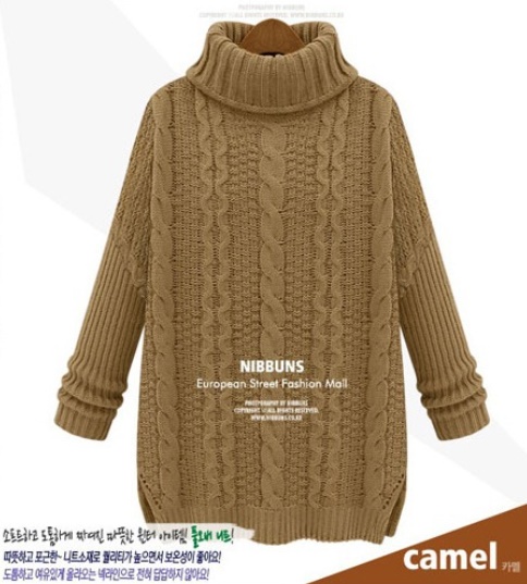 เสื้อกันหนาวพร้อมส่ง : เสื้อไหมพรมคอเต่าสีน้ำตาลแขนยาวพร้อมส่ง ใส่กันหนาวได้ดีมากจ้า :รายละเอียดไซส์คลิกเลยจ้า