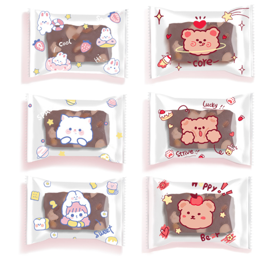 ถุงซีล ใส่ขนม คุกกี้ ลูกอม ขนาด 7x9.5-10 ซม. จำนวน 97-100 ใบ/แพ็ค ชุดที่ 5/5