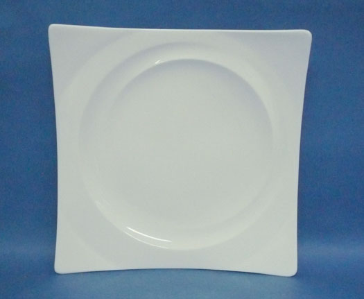 Square / Dinner Plate,จานสี่เหลี่ยม / จานดินเนอร์,จานเซรามิค,โบนไชน่า ขนาด 24x24 cm. N4502 Tyfoon Ceramics Bone China Trp.Tablewarethai