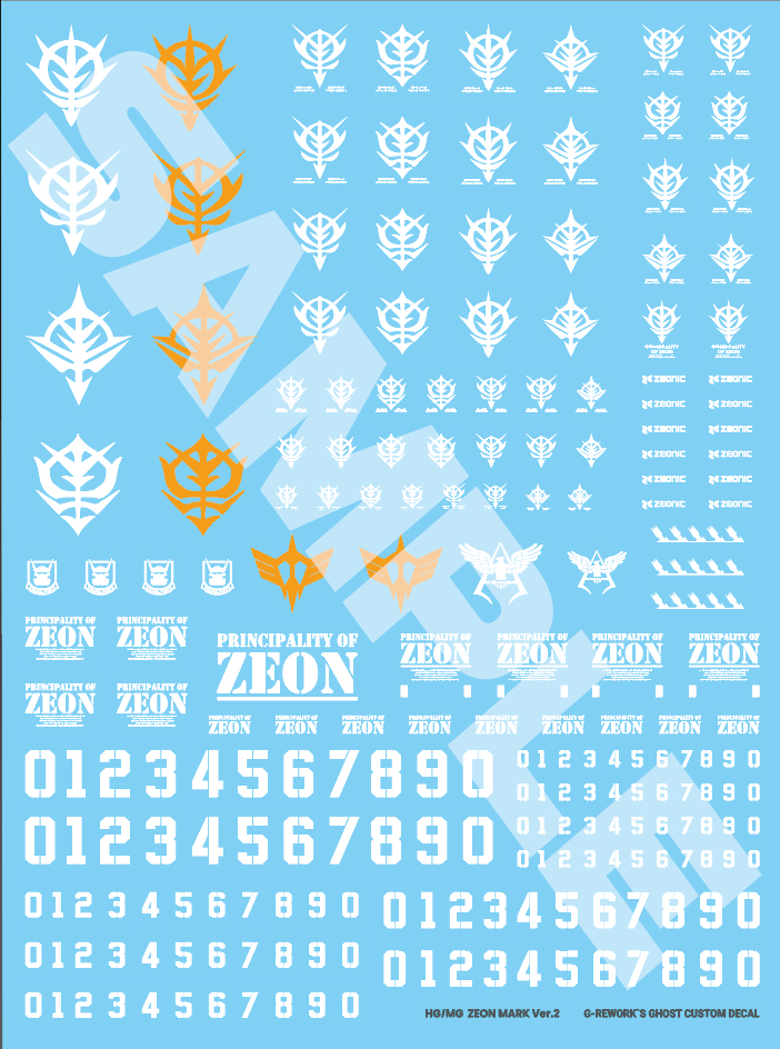 G-REWORK CUSTOM DECAL TEAM MARK [HG][MG] ZEON MARK 02