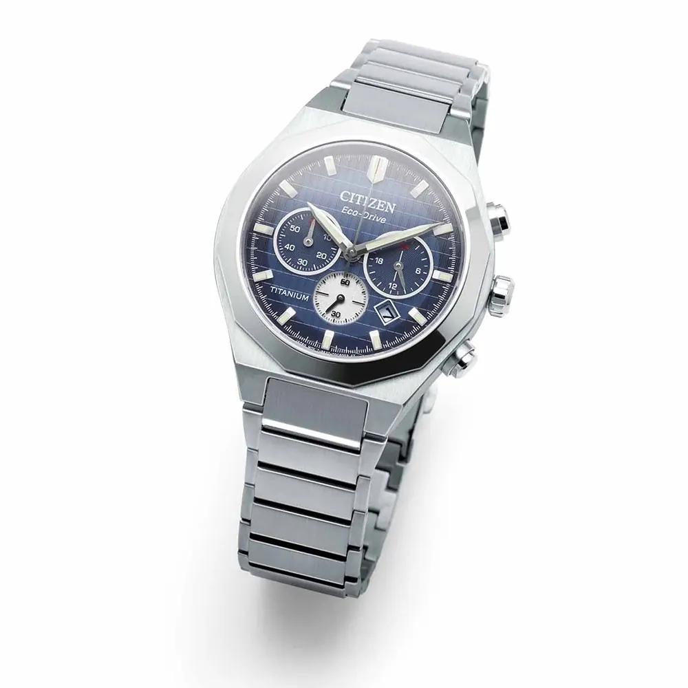Citizen CA4691-59L นาฬิกาผู้ชาย Zenshin Chronograph Eco-Drive Super-Titanium Men's Watch