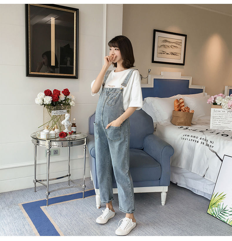 เอี๊ยมกางเกงคลุมท้อง แบบน่ารัก ผ้านิ่ม ทรงดี ปรับขนาดได้อิสระ อกฟรี ยาวฟรี S M L XL XXL