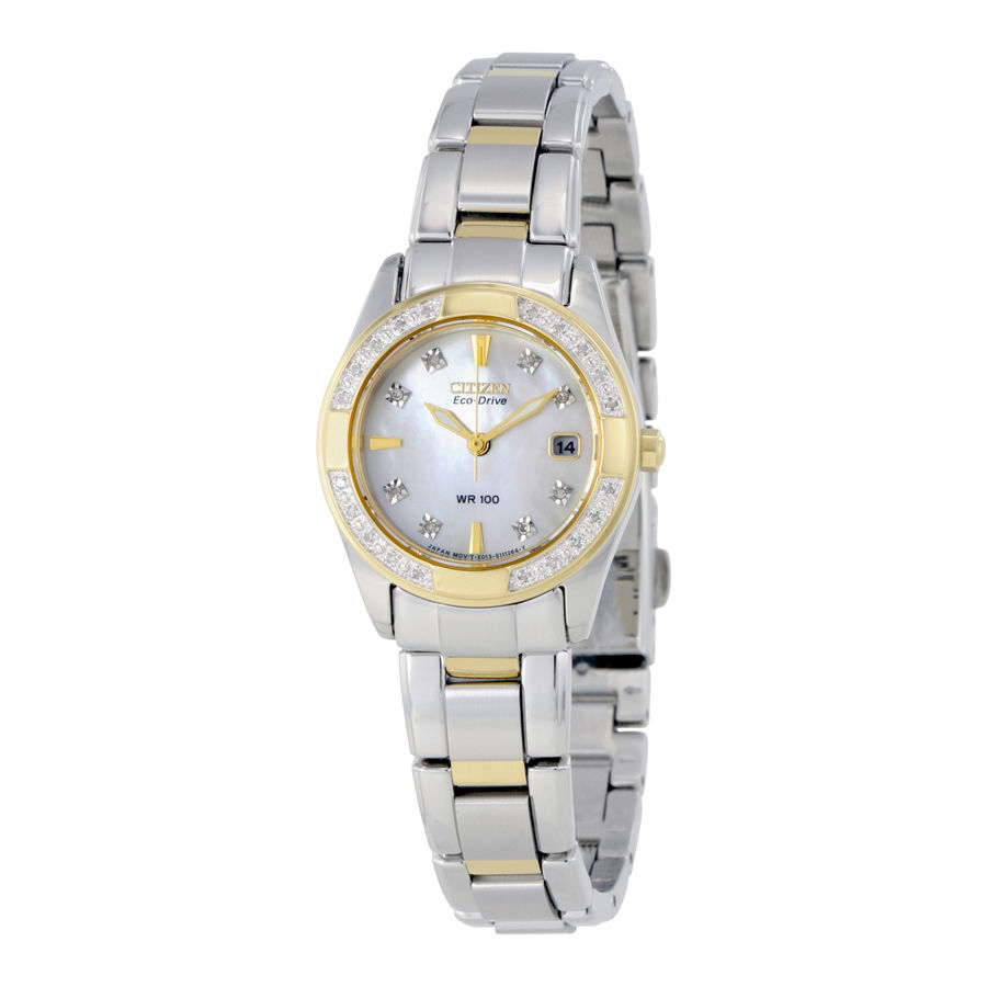 Citizen EW1824-57D นาฬิกาผู้หญิง Eco-Drive Diamond MOP Women's Watch