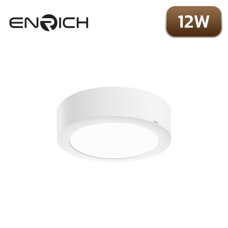 โคมไฟดาวน์ไลท์ LED หน้ากลม 12W ENRICH EASY-O สีขาว