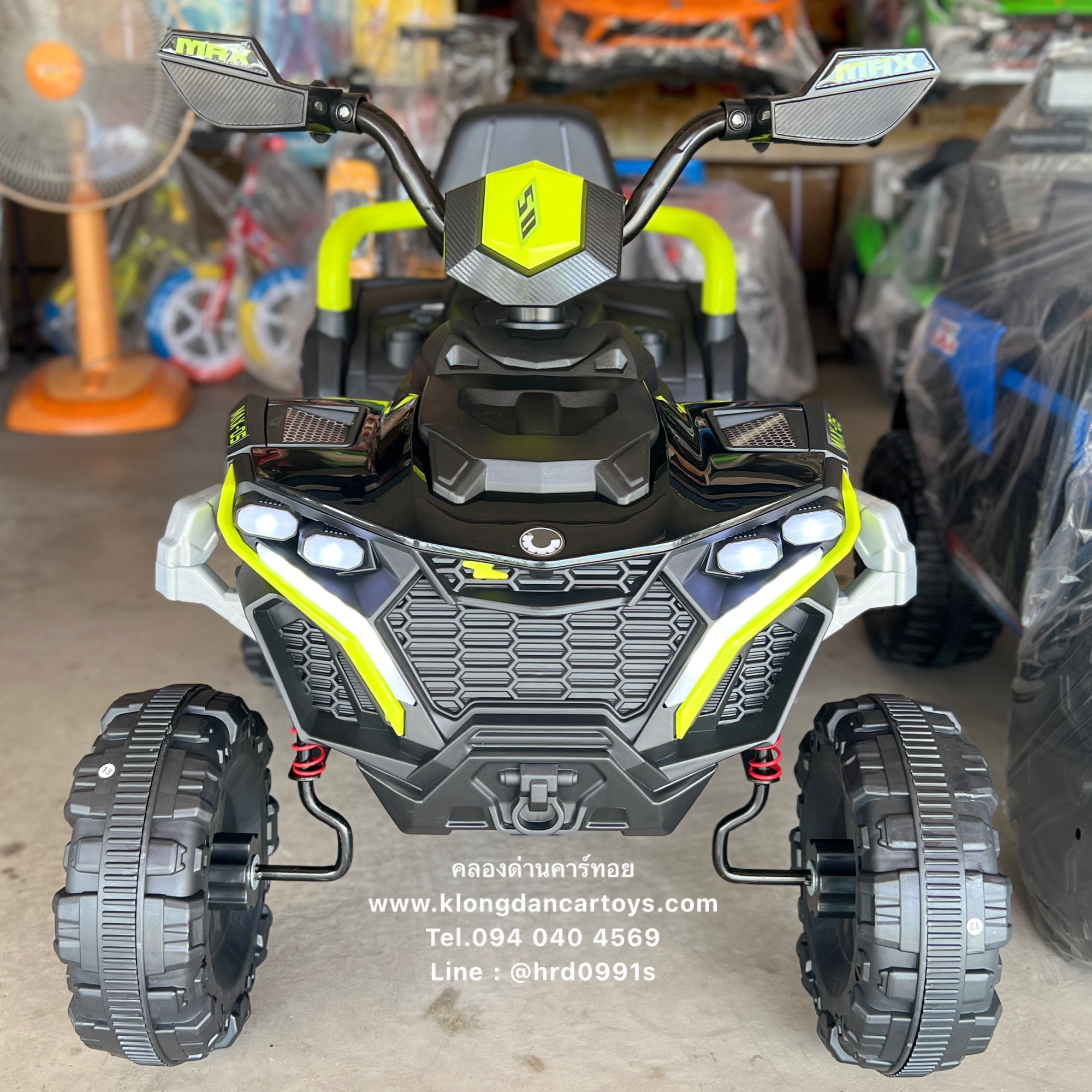 รถเด็กATVแบตเตอรี่💥มีรีโมท ใช้มือถือบังคับได้💥(ออกตัวสมูท, 2มอเตอร์ แบต12V4.5a, เล่นบูลทูธ usb mp3, มีโช้ค) รับน้ำหนัก50KG