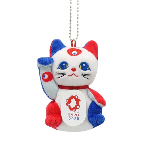 [PRE-ORDER] พวงกุญแจ แมวกวัก ธีมสี งาน Osaka Expo 2025 Size 8 x 6 cm นำเข้าจากญี่ปุ่น 招き猫マスコット 大阪・関西万博エンブレム