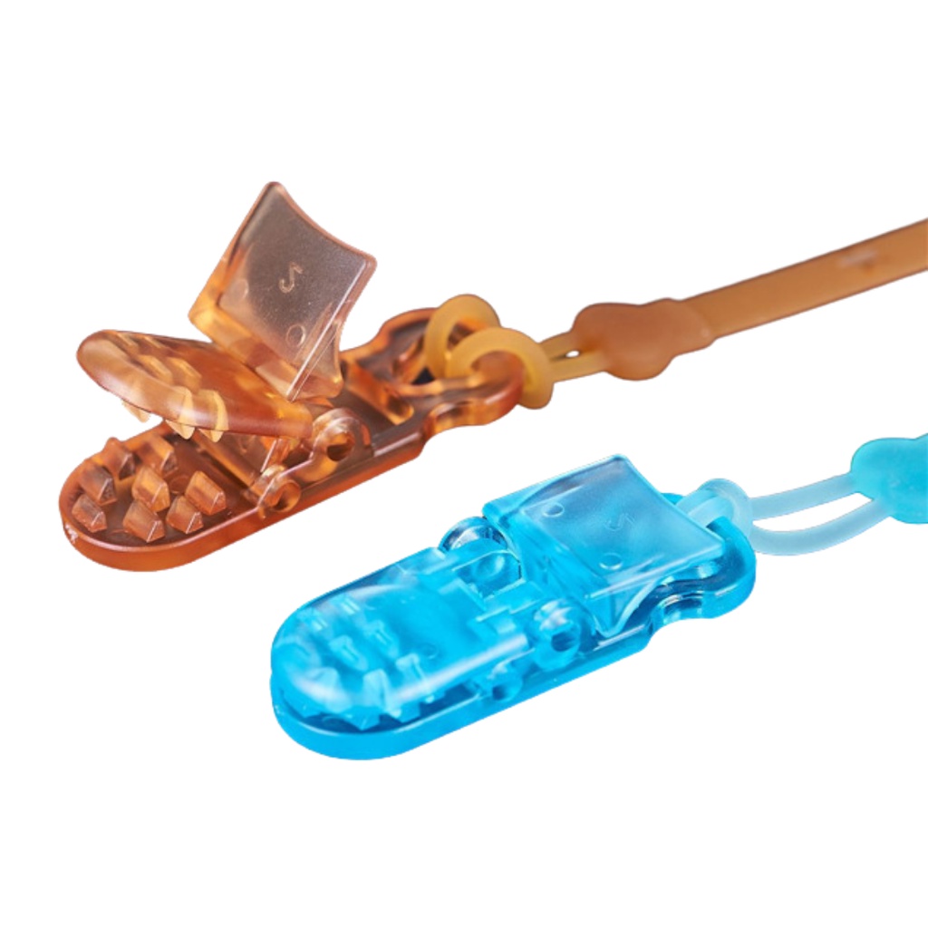 สายคลิปซิลิโคน - ลายดาว คลิปหนีบ สายคล้องซิลิโคนกันหล่น