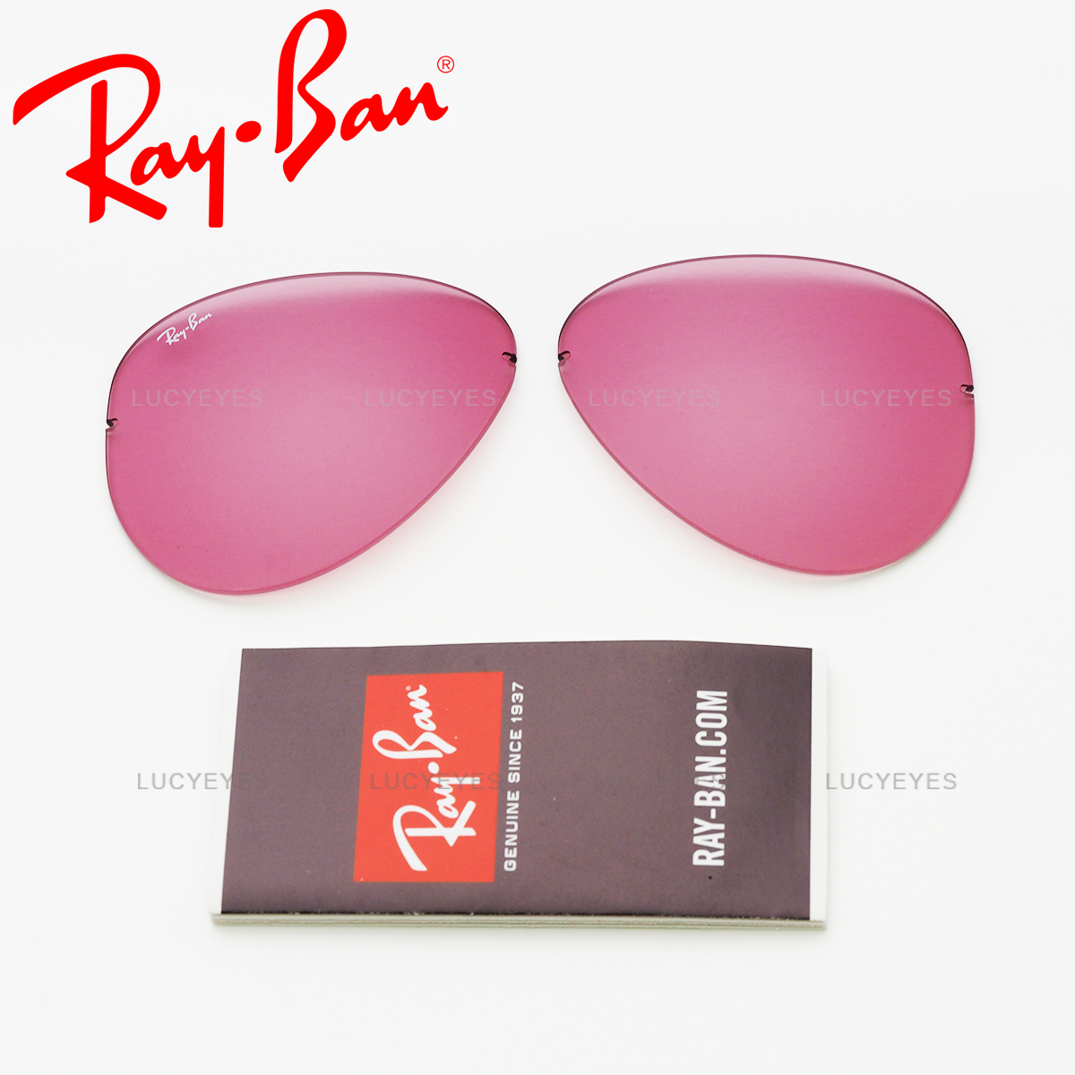 เลนส์ RAYBAN แท้ 100% RB3460 เลนส์สีชมพูอ่อน