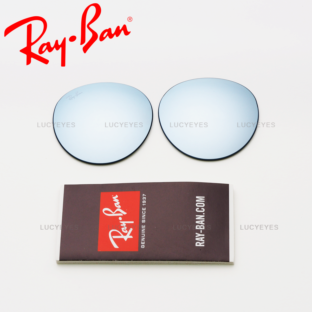 เลนส์ RAYBAN แท้ 100% RB3447 019/30, ROUND METAL, เลนส์สีปรอทเงิน