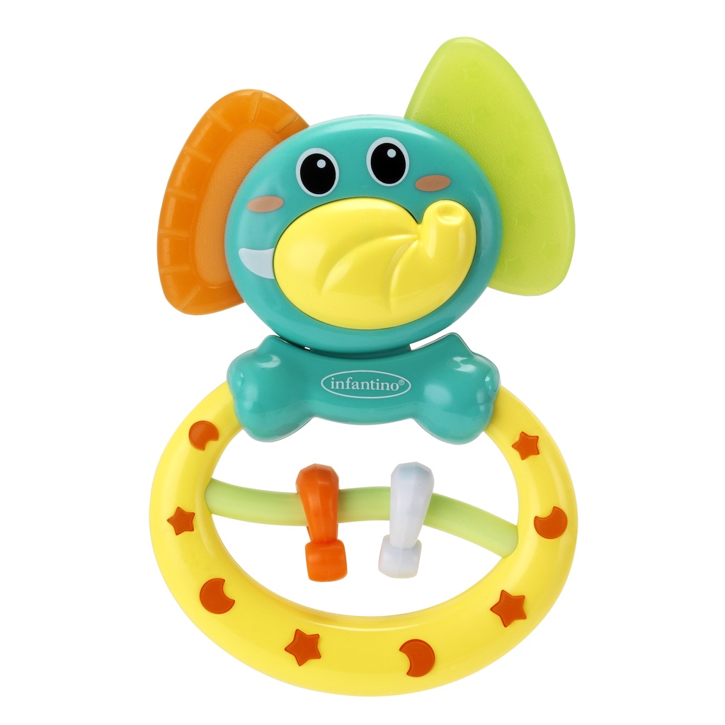 Infantino ยางกัดช้าง Rattle & Teether Elephant