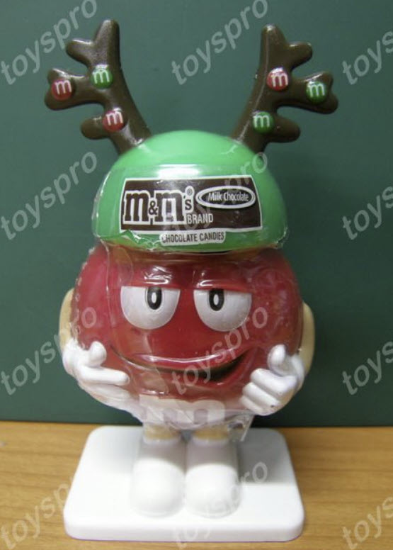 M&M สีแดง แต่งชุดกวางหนุ่ม ขนาด 3.5 นิ้ว (9 ซ.ม.)