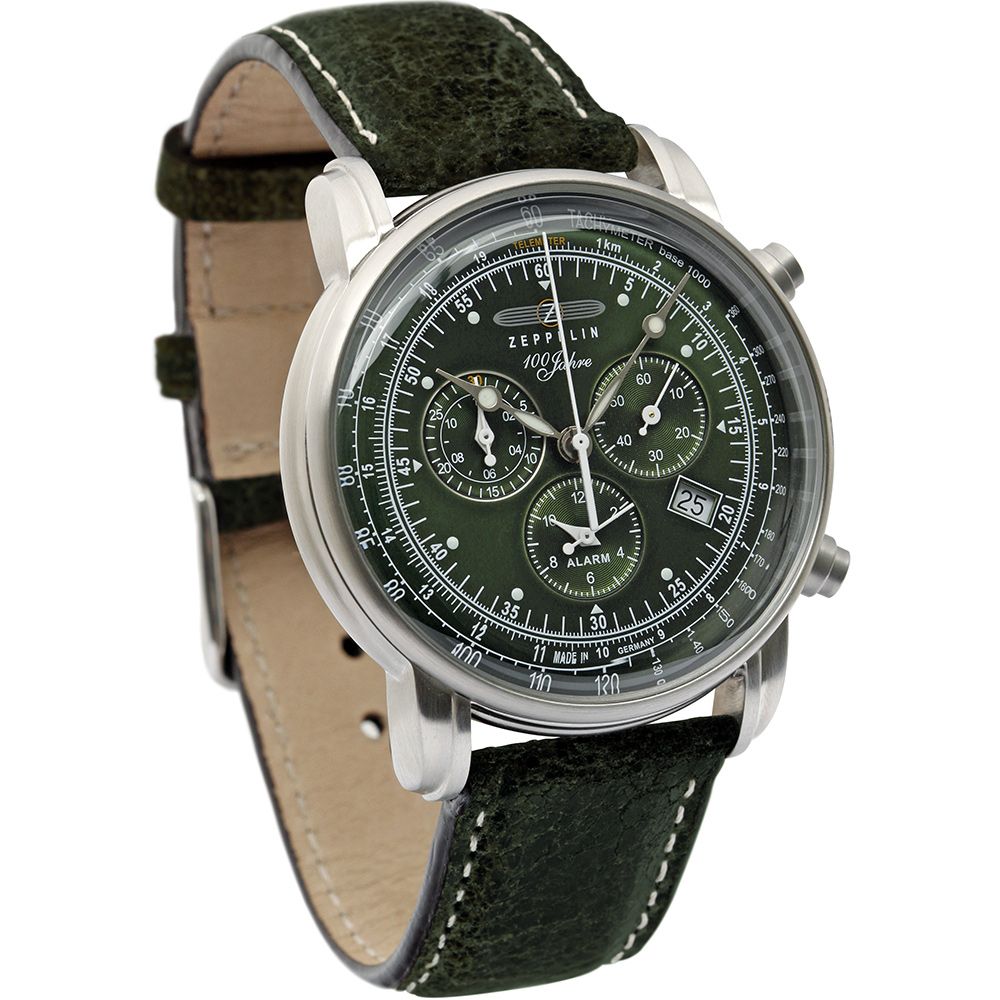 Zeppelin 8680-4 นาฬิกาผู้ชาย Series 100 Years Chronograph Quartz Men's Watch Made In Germany
