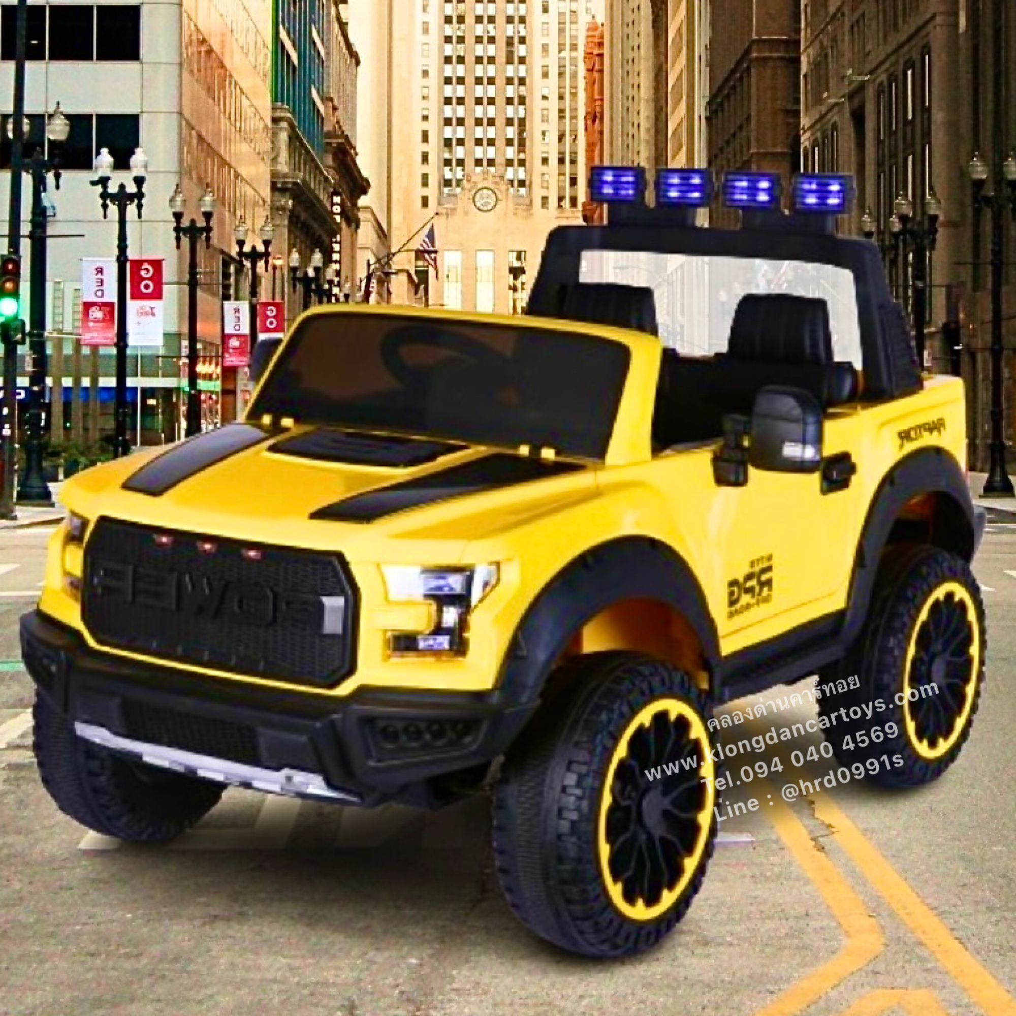 รถกะบะเด็กแบตเตอรี่Raptor4×4*คันใหญ่* (ออกตัวสมูท, 4มอเตอร์แบต12v7a, มีโช้คหน้าหลัง, โยกได้, บูลทูธกับมือถือ เล่นusb aux, รีโมทบูลทูธ) กะบะท้ายช่องใหญ่ ถอดชาร์จภายนอกได้