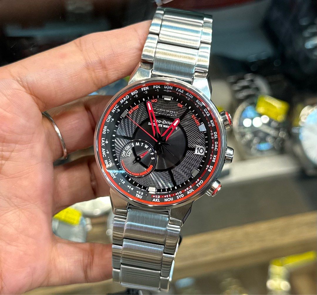 Citizen CC3031-51E นาฬิกาผู้ชาย Eco-Drive Satellite World Time Men's Watch