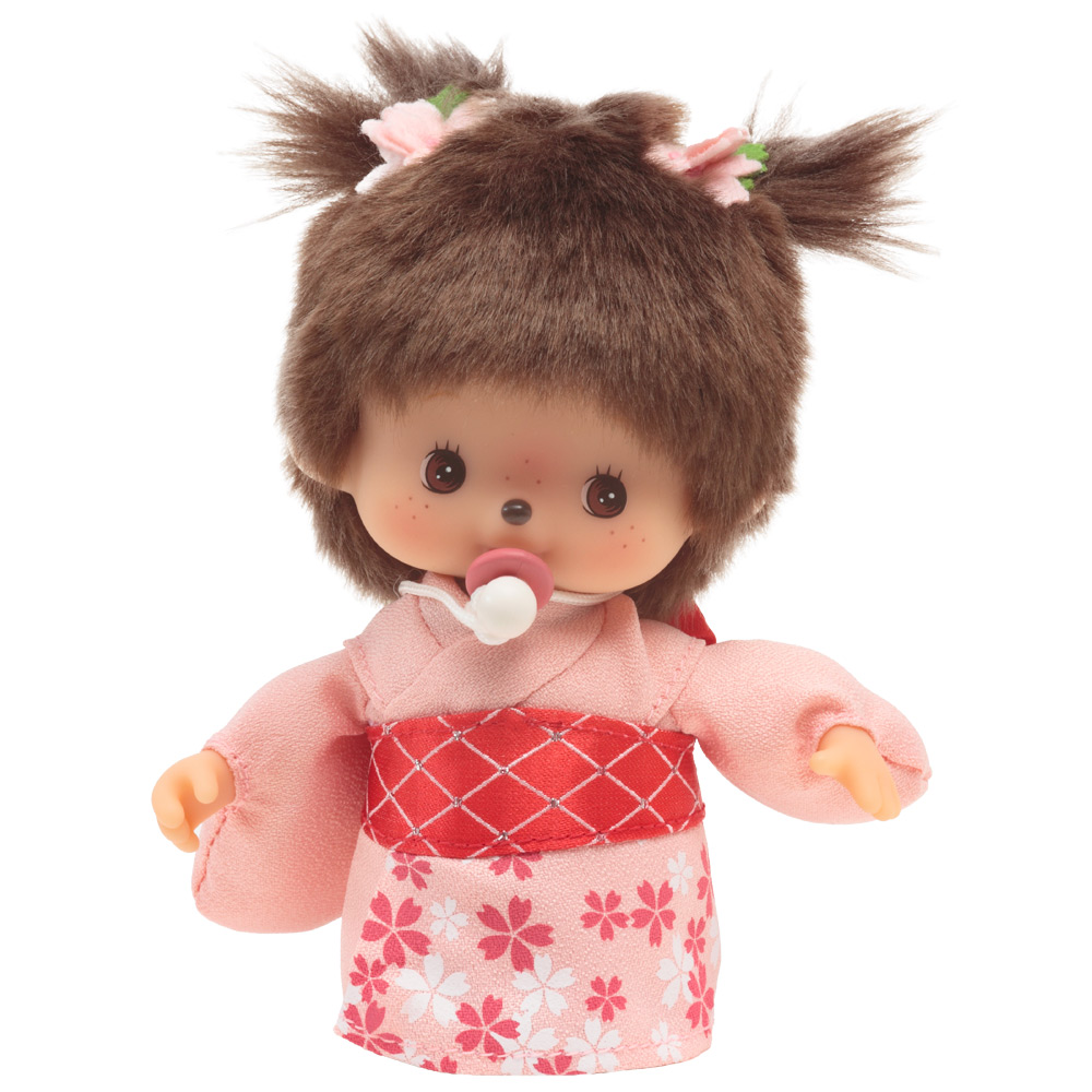 [PRE-ORDER] เบบี้ ม่อนชิชิ BEBICHHICHI กิโมโน ซากุระ Size 14 cm นำเข้าจากญี่ปุ่น Monchhichi Babychhichi 桜 ベビチッチ