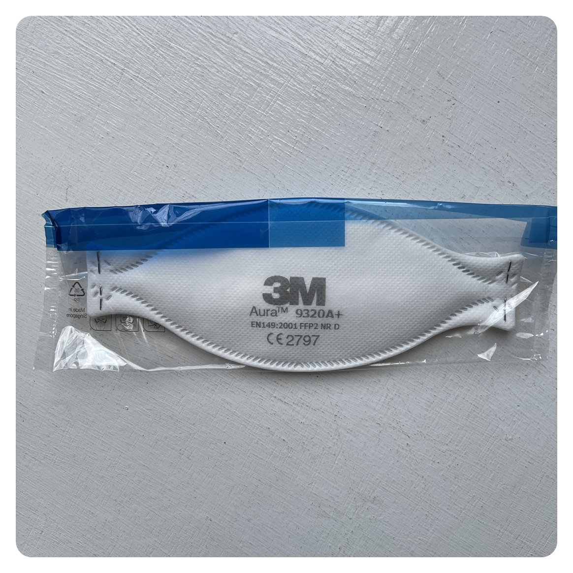 (สินค้าหมด)หน้ากากกันฝุ่นPM2.5 แบบพับได้ สีขาว Aura 9320A+ 3M ของแท้ - Authentic Fold-able Particulate Respirator - ซีทูล Ctoolhardware