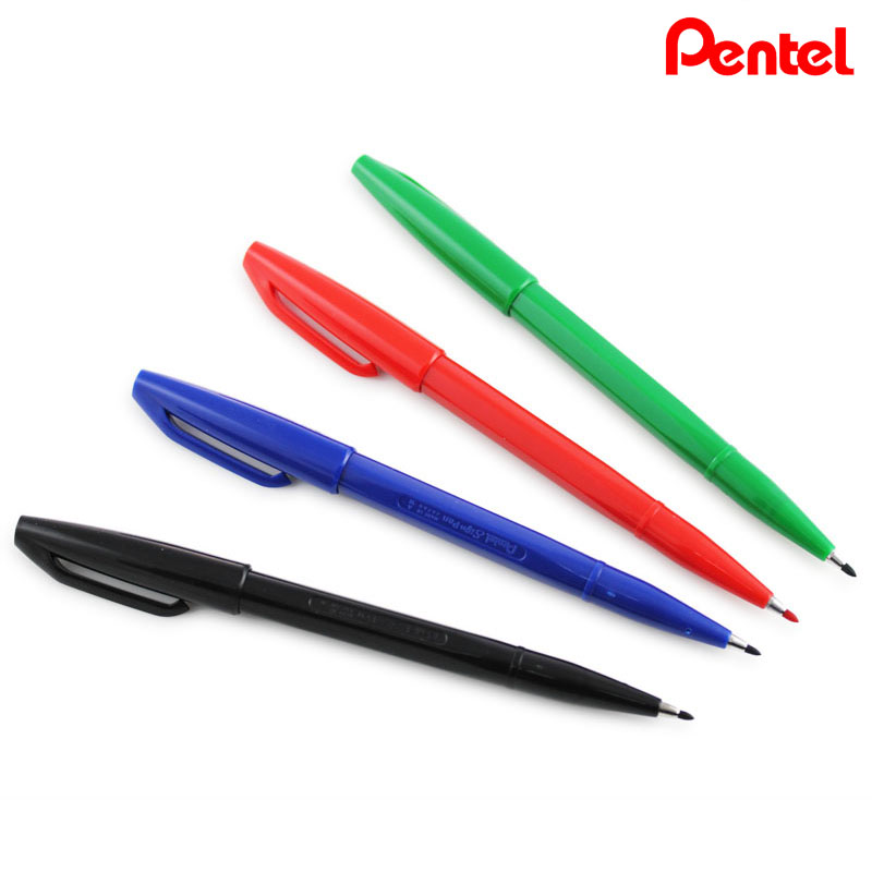 ปากกาเมจิก PENTEL Sign Pen No.S520 (กล่อง/12ด้าม) เลือกสีหมึกด้านใน