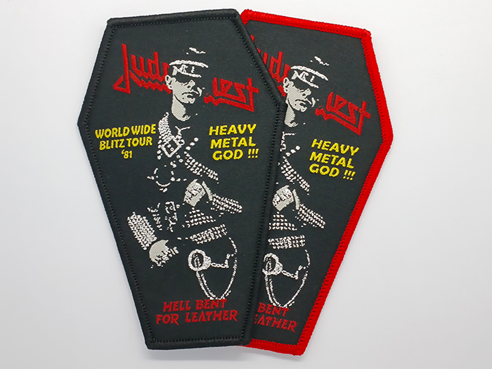 JUDAS PRIEST'Hell Bent For Leather-World wide Blitz Tour'81' Woven Patch อาร์มแบบทอ