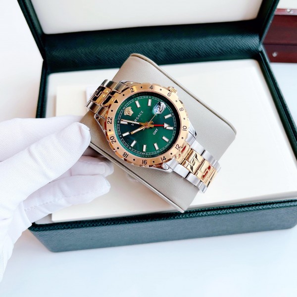 Versace V11050016 นาฬิกาผู้ชาย Hellenyium GMT Quartz Men's Watch