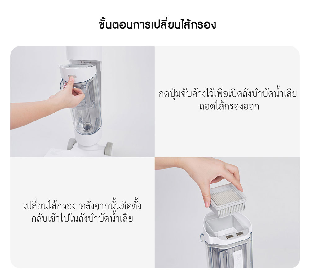 Xiaomi High Temperature Wireless Floor Scrubber Accessories Set - ชุดอุปกรณ์เสริมไม้ขัดพื้นแบบร้อนไร้สายเสี่ยวหมี่