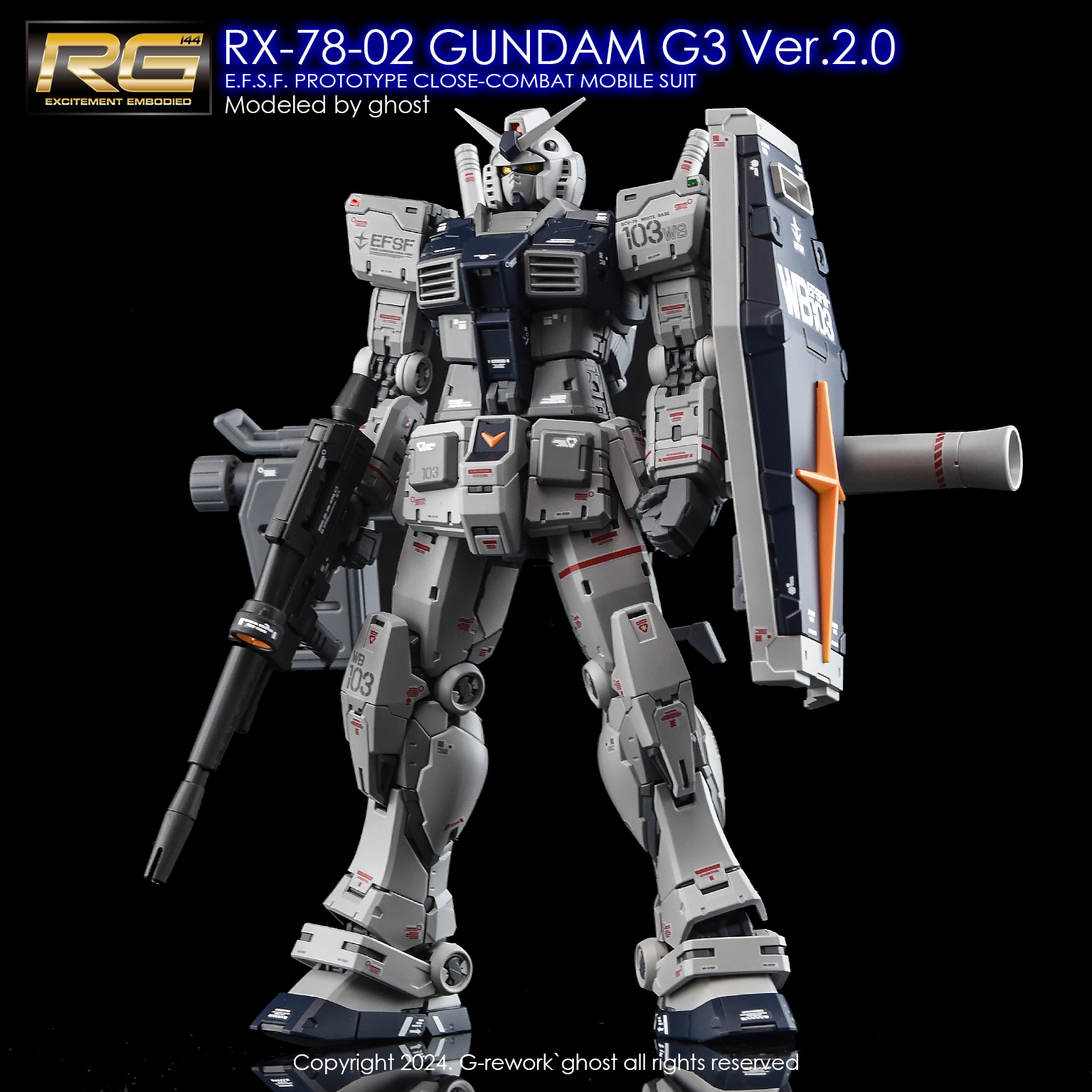 G-REWORK CUSTOM DECAL RG 1/144 RX-78-2 GUNDAM G3 Ver.2.0