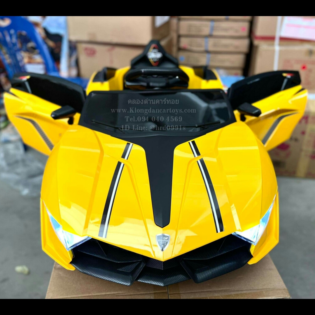 รถเด็กแบตเตอรี่แลมโบกินีสปอต💥รุ่นสีอบพิเศษ💥(บังคับบนมือถือได้,2มอเตอร์, 2แบต12V, ออกตัวสมูท, โยกสไลด์ได้, เล่นบลูทูธ USB AUXได้, มีรีโมทบูลทูธ, มีโช้ค, เปิดประตู)